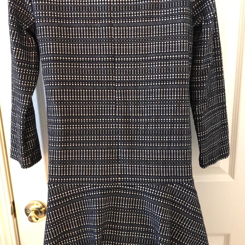 Black + Cream Drop Waist Flounce Dress - Picture 13 of 16